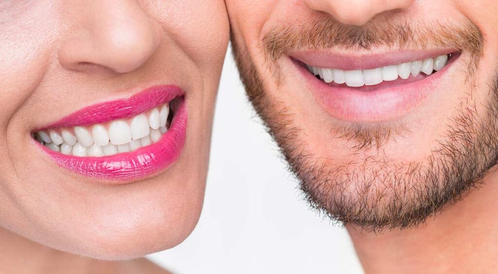 Tooth Whitening Safety Couple Smiling